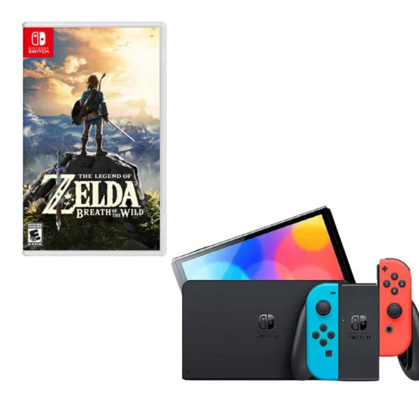 Nintendo Switch Oled Neon Con Juego Zelda Breath